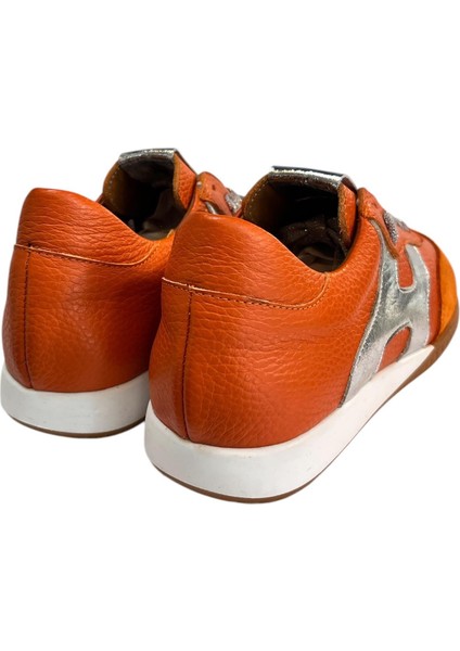 Orange Deri Sneaker
