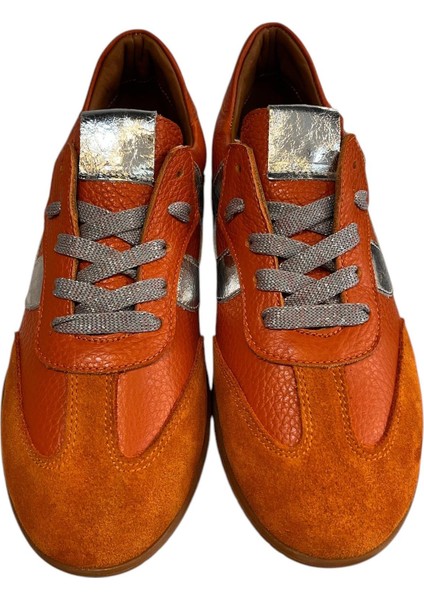 Orange Deri Sneaker