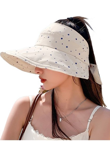 Bahar ve Yaz Seyahati Retro Moda Boş Üst Güneş Şapkası Çok Yönlü Katlanabilir (Yurt Dışından)