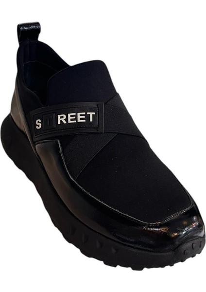 Siyah Rugan Deri Comfort Taban Sneaker fiyatları