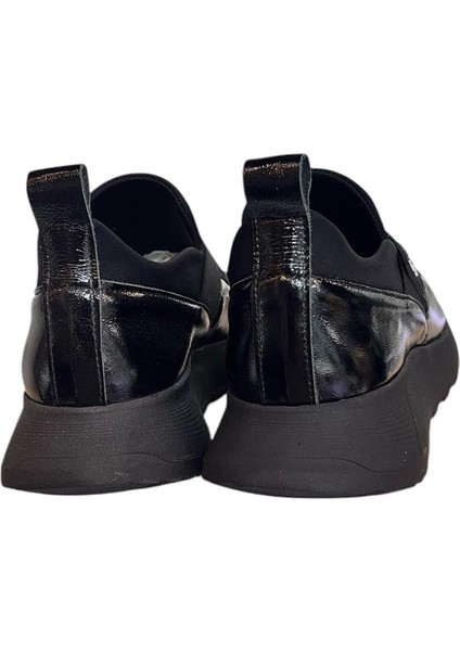 Siyah Rugan Deri Comfort Taban Sneaker fırsatları