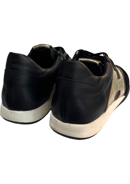 Siyah Deri Sneaker