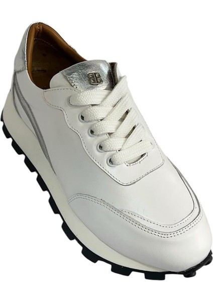 Beyaz Deri Comfort Taban Sneaker