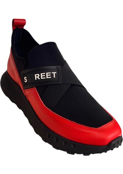 Kırmızı Deri Comfort Taban Sneaker fiyatları
