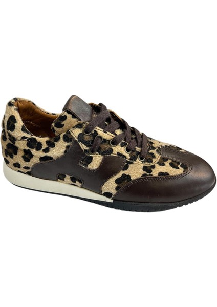 Leopar Deri Sneaker