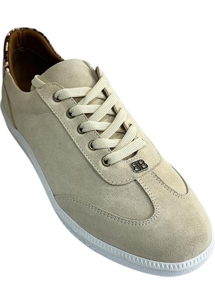 Bej Süet Deri Comfort Taban Sneaker