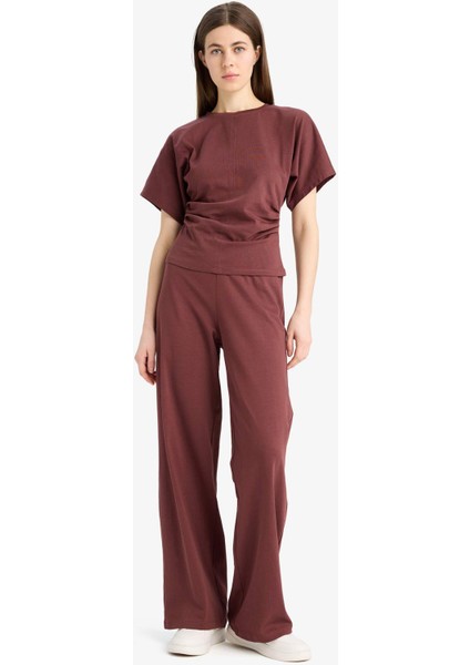 Wide Leg Basic Düz Geniş Paça Premium Pantolon E5782AX25SP