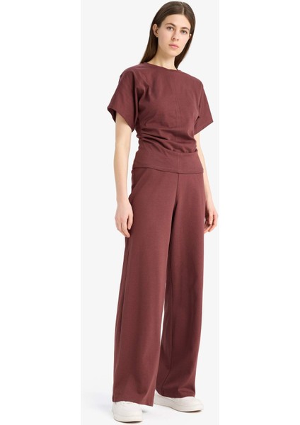 Wide Leg Basic Düz Geniş Paça Premium Pantolon E5782AX25SP