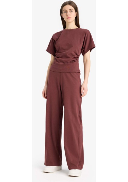 Wide Leg Basic Düz Geniş Paça Premium Pantolon E5782AX25SP