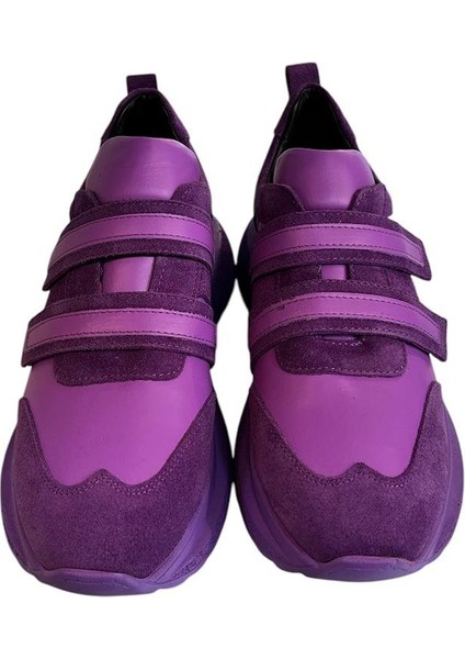 Mor Deri Comfort Taban Sneaker