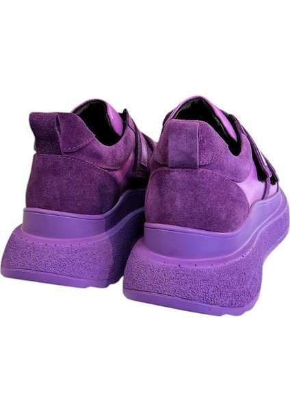 Mor Deri Comfort Taban Sneaker