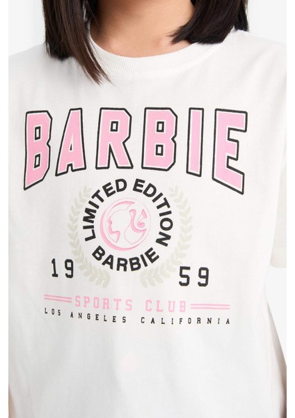 Kız Çocuk Barbie Relax Fit Bisiklet Yaka Kısa Kollu Tişört E2630A825SM indirimleri