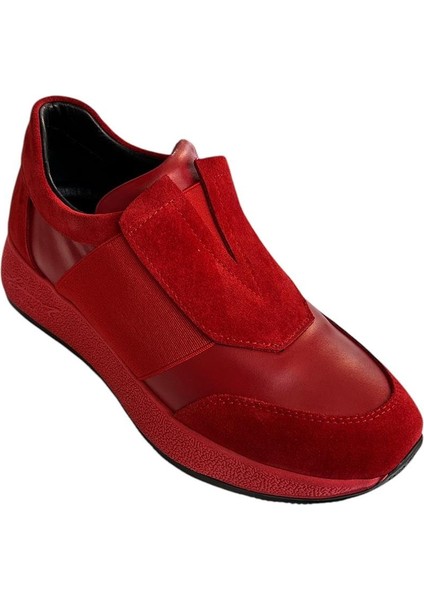 Kırmızı Deri Comfort Taban Sneaker fiyatları