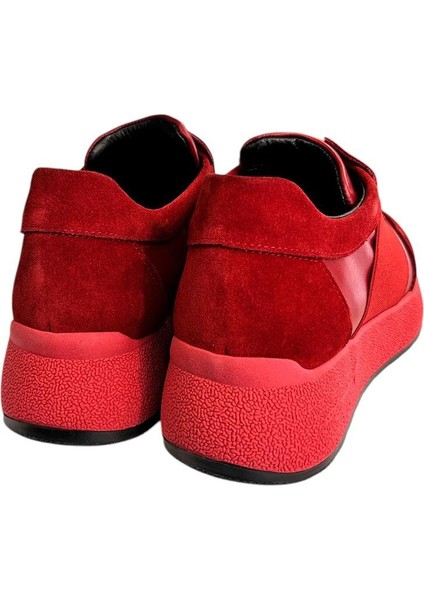 Kırmızı Deri Comfort Taban Sneaker fırsatları