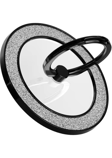 Magnetic Ring Holder - Metal - Cep Telefonu Yüzük Tutucu - Black