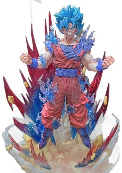 Seven Dragon Ball Super Blue Goku Fighter Goku Figür Model Süs Heykel Hediye (Yurt Dışından)