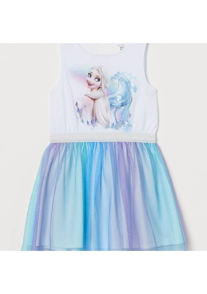 Askılı Elsa Elbise Beyaz