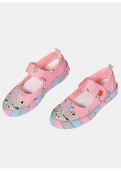 Unicorn Kanvas 3D Baskılı Kız Çocuk Babet