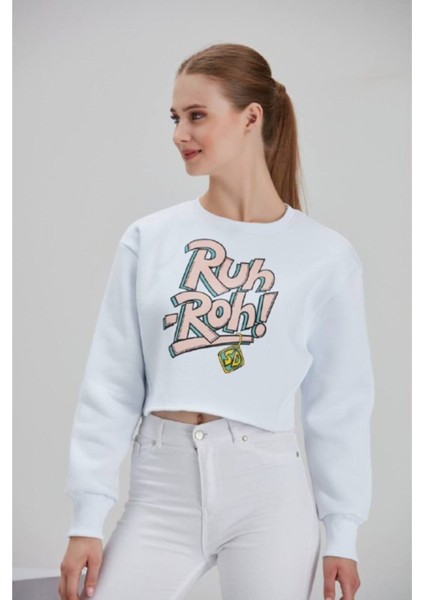 Kadın Beyaz Baskılı Sweatshirt modelleri