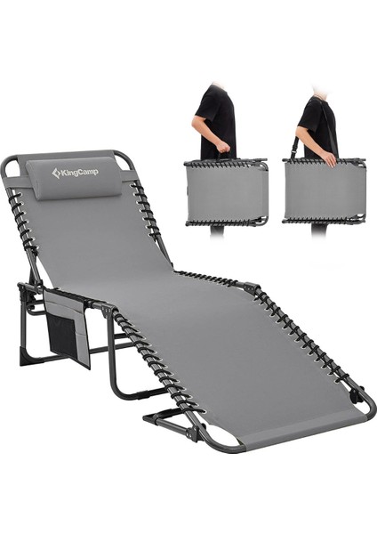 Berlin Classic Comfort Lounge 5 Kademeli Katlanır Şezlong ve Kampet Grey modelleri