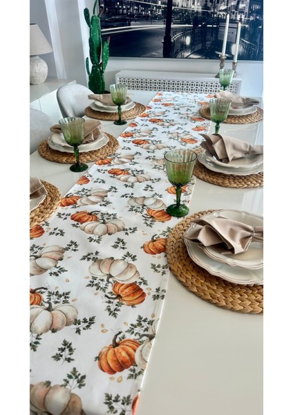 Balkabağı Desenli Dertsiz Ekru Turuncu Runner modelleri