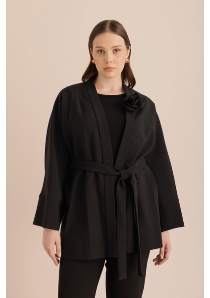 Kumaş Broşlu Kimono