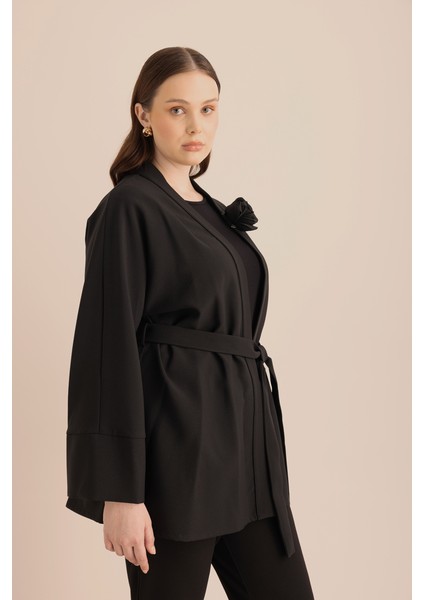 Kumaş Broşlu Kimono
