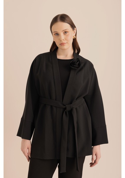 Kumaş Broşlu Kimono