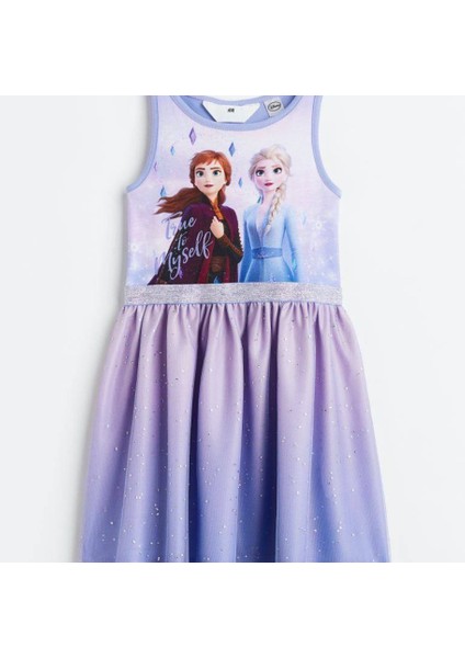 Askılı Elsa Elbise Mor