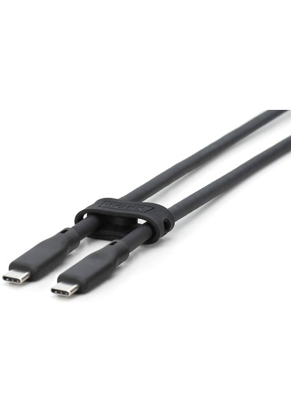USB Silikon Bağlantı Kablosu, Usb-C - Usb-C 2m, USB 3.2 Gen1, 5g, 4k, 100W, Siyah