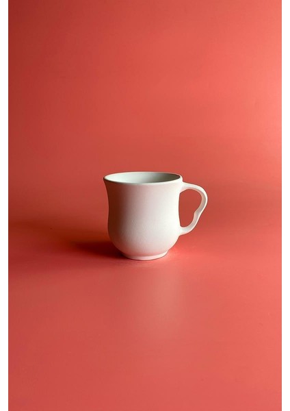 Alâ Çay Fincanı - Seramik Bisküvi 8'li (Ham Ürün)