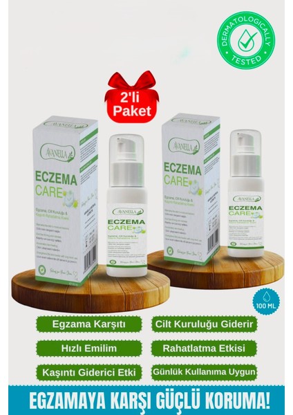 E.gzama Kuru Ciltler İçin 2li Nemlendirici Krem
