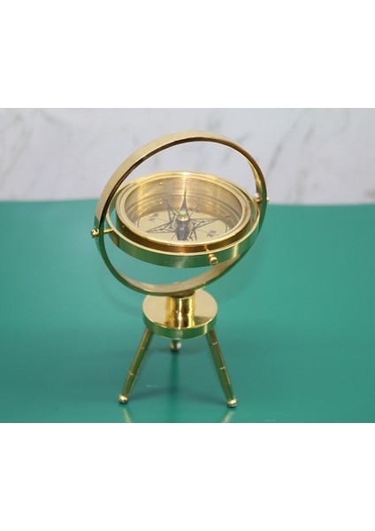 Pirinç Masa Üstü Pusula Model 2