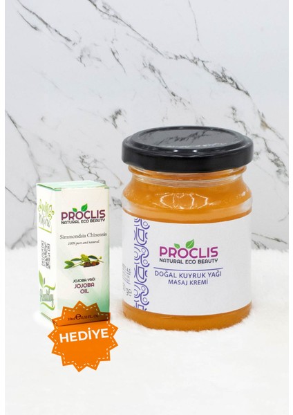 Doğal Ev Yapımı Kuyruk Yağı Masaj Kremi - Jojoba Yağı Hediyeli