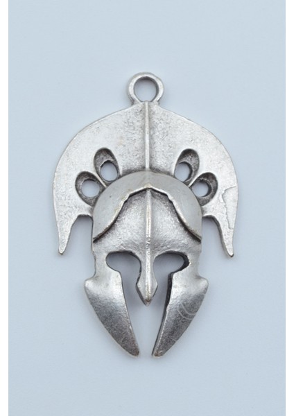 Gladyatör Miğfer Kolye Ucu - Antik Gümüş Kaplama - Kod:165