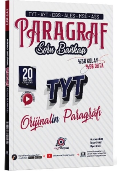 Orijinal Yayınları Tyt Paragraf Mikro Soru Bankası