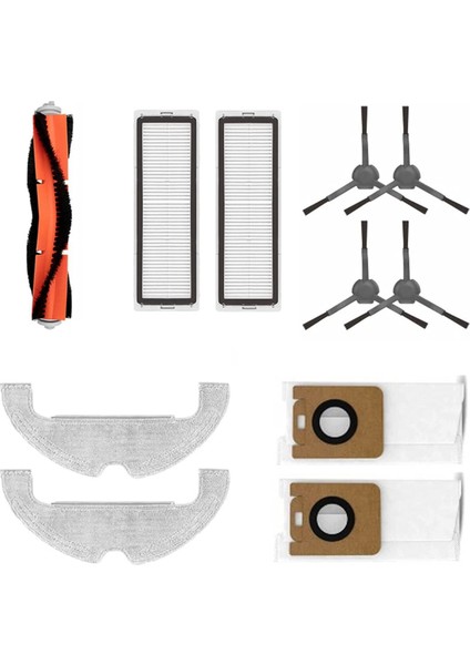 Dreame Z10 Pro Robot Süpürge Için Yedek Aksesuar Seti Ana Fırça Hepa Filtre Paspas Pedleri Toz Torbaları (Yurt Dışından)