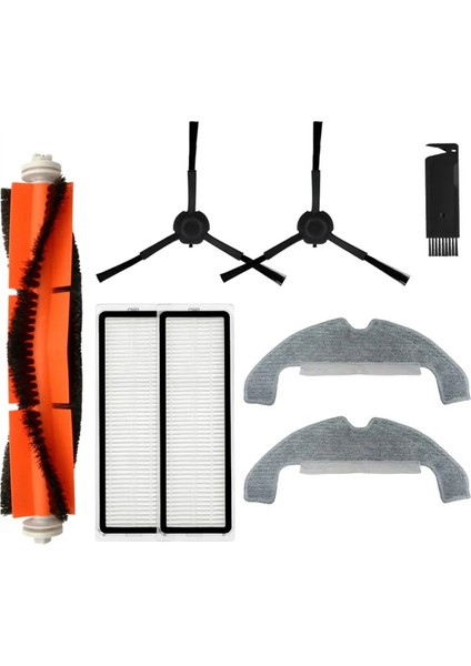 Dreame D10S Plus Roller Yan Fırça Hepa Filtre Paspas Bezleri Rag Robot Süpürge Aksesuar Yedek Parçası ile Uyumludur (Yurt Dışından)