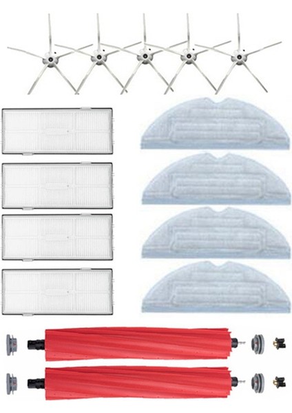 Xiaomi Roborock S7 T7S T7PLUS Ana Yan Fırça Robot Süpürge Aksesuarları Yedek Parça Için Hepa Filtre Paspas Bezi (Yurt Dışından)