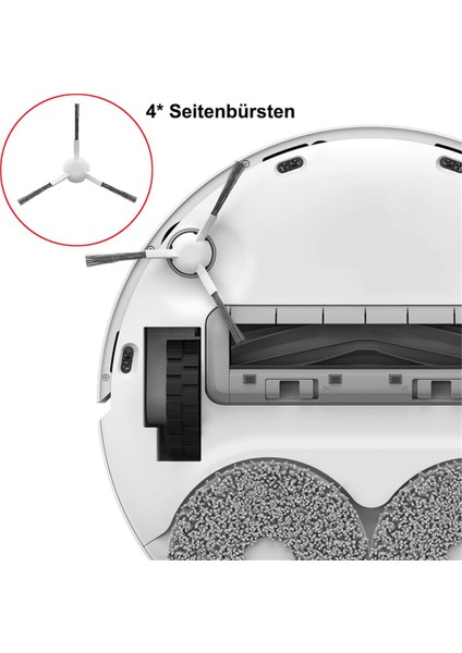 Dreame L10 Ultra / L10S Ultra Robot Süpürge Ana Yan Fırça Hepa Filtre Paspas Pedleri Toz Torbaları Yedek Parçaları (Yurt Dışından) modelleri