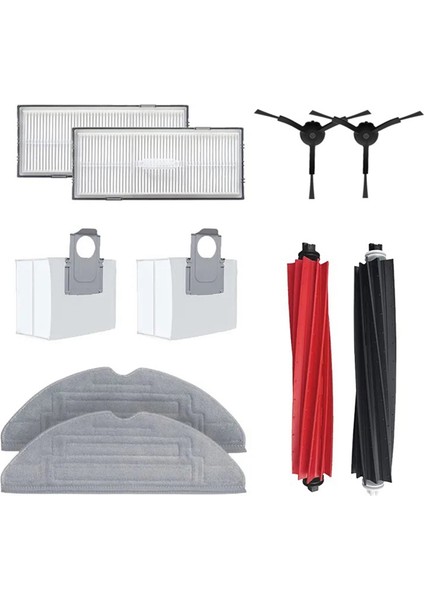 Roborock S8 / S8+ / S8 Pro S8 Pro Ultra Yedek Parçalar Elektrikli Süpürge Silindir Fırça Hepa Filtre Paspas Bezi (Yurt Dışından)