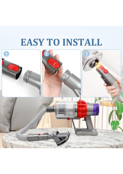 Evcil Hayvan Tüy Fırçası, Uzatma Hortumu ve Adaptörlü, Dyson Elektrikli Süpürge Modelleri V15 V12 V11 V10 V8 V7 Için Paspas Aparatı (Yurt Dışından)