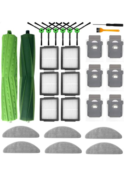 Irobot Roomba Combo I5 / I5+ / J5/j5 + Robot Süpürge Ana Yan Fırça Hepa Filtre Aksesuarları Parçaları ile Uyumludur (Yurt Dışından)