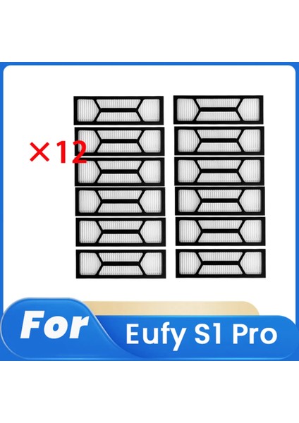 Eufy S1 Pro Süpürge Robotu Aksesuarları Için 12 Adet Temizleyici Filtre Filtre Temizleyici Parçaları Değişimi (Yurt Dışından)