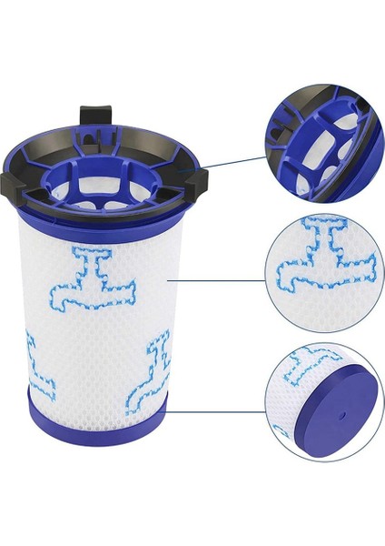 Rowenta Air Force 360 Elektrikli Süpürge Için 3 Adet Hepa Filtre RH9037 RH9038 RH9039 RH9051WO RH9057WO RH9086WO Yedek (Yurt Dışından)