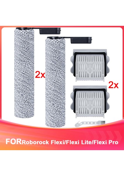 Roborock Flexi/flexi Lite/flexi Pro Islak/kuru Elektrikli Süpürge Için Fırça Silindirli Hepa Filtreli Aksesuar Seti (Yurt Dışından)