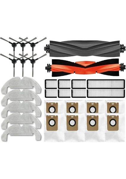 Dreame D9 Plus Bot D10S Plus Robot Süpürge Aksesuarları Yedek Parçaları Ana Yan Fırçalar Paspas Bezleri Hepa Filtreler Toz Torbası (Yurt Dışından)