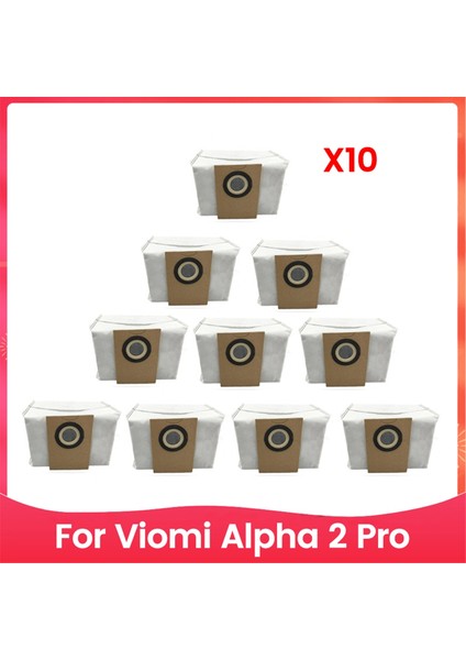 Viomi Alpha 2 Pro Robot Süpürge Yedek Aksesuarları Için 10 Adet Dokumasız Toz Torbası Çöp Toz Torbası (Yurt Dışından)