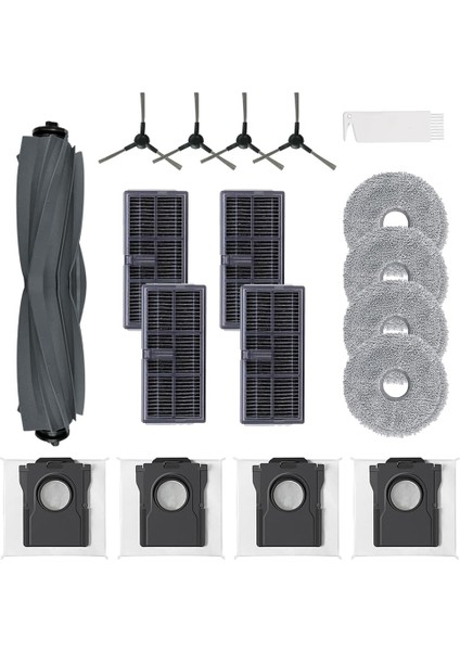 Dreame X30 Ultra, L10S Pro Ultra Elektrikli Süpürge Ana Yan Fırça Hepa Filtre Paspas Bezi Toz Torbası Aksesuar Seti (Yurt Dışından)