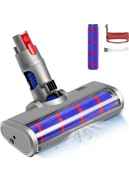 Dyson V7 V8 V10 V11 V15 Elektrikli Süpürgeler Için Hızlı Çıkarmalı Silindir Fırça Başlığı - LED Işık, Sert Zeminler ve Halılar Için Temizleme Başlığı (Yurt Dışından)